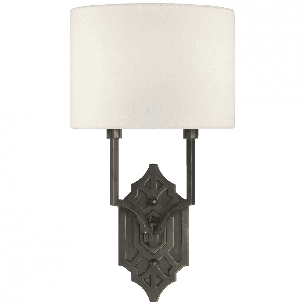 Visual Comfort Signature Silhouette Fretwork Wall Sconce Bronze