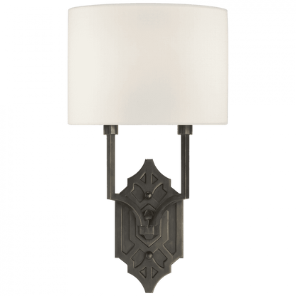 Visual Comfort Signature Silhouette Fretwork Wall Sconce Bronze