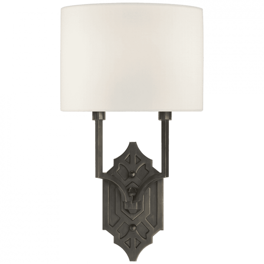 Visual Comfort Signature Silhouette Fretwork Wall Sconce Bronze