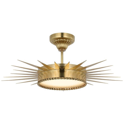 Visual Comfort Signature Soleil 28 Hand-Rubbed Antique Brass