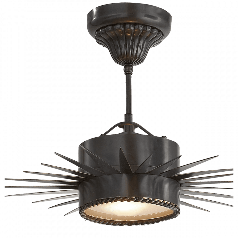 Visual Comfort Signature Soleil Semi-Flush Mount Bronze