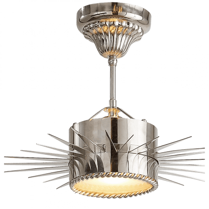 Visual Comfort Signature Soleil Semi-Flush Mount Polished Nickel