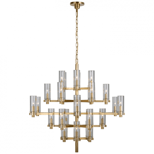 Visual Comfort Signature Sonnet Large Chandelier Antique-Burnished Brass