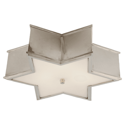 Visual Comfort & Co. Signature Collection Sophia Flush Mount, 3-Light, Polished Nickel, 17"W (AH 4017PN-FG 2G03F)