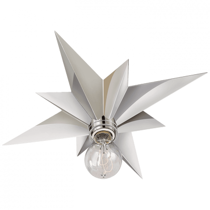 Visual Comfort Signature Star Flush Mount Polished Nickel