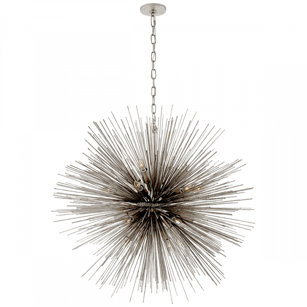 Visual Comfort Signature Strada Chandelier Burnished Silver Leaf