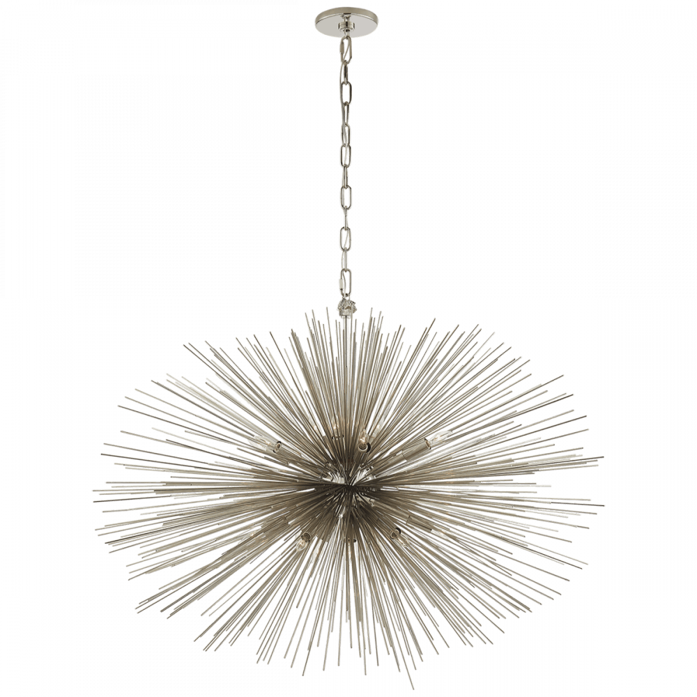 Visual Comfort & Co. Signature Collection Strada Chandelier, 20-Light, Polished Nickel, 38"W (KW 5074PN 2R538)
