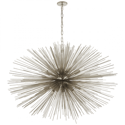 Visual Comfort & Co. Signature Collection Strada Chandelier, 20-Light, Polished Nickel, 50"W (KW 5075PN 2UZWU)