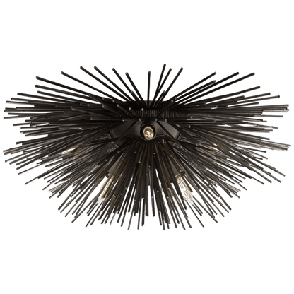 Visual Comfort Signature Strada Flush Mount Aged Iron