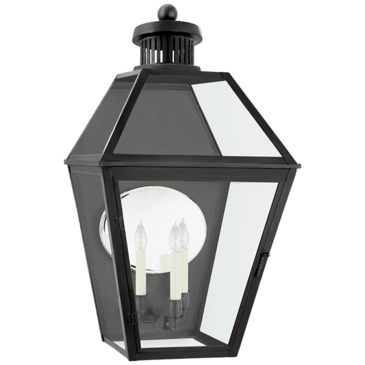 Visual Comfort Signature Stratford 3/4 Outdoor Wall Lantern Blackened Copper