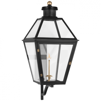 Visual Comfort Signature Stratford X-Large Bracketed Gas Wall Lantern Matte Black