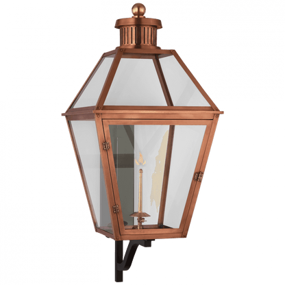 Visual Comfort Signature Stratford X-Large Bracketed Gas Wall Lantern Soft Copper