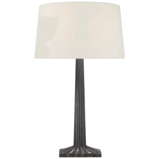 Visual Comfort Signature Strie Column Table Lamp Aged Iron