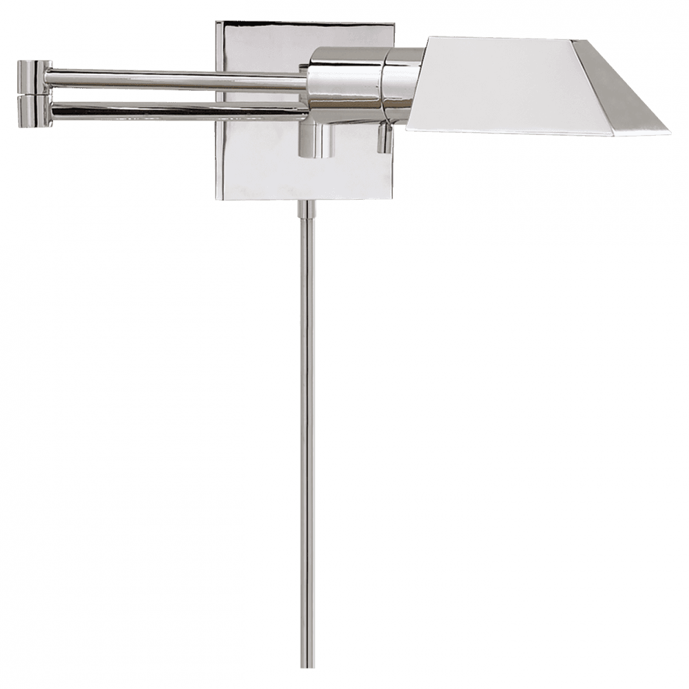 Visual Comfort Signature Studio Swing Arm Wall Sconce With Plug Polished Nickel