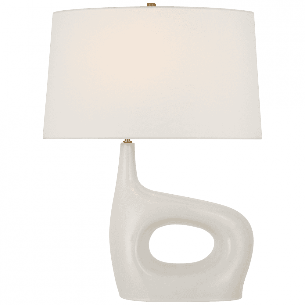 Visual Comfort Signature Sutro Medium Right Table Lamp Ivory