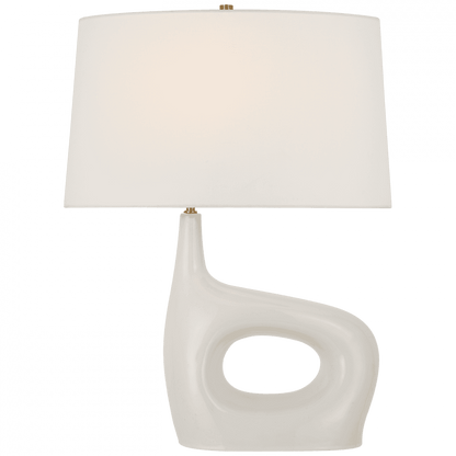 Visual Comfort Signature Sutro Medium Right Table Lamp Ivory