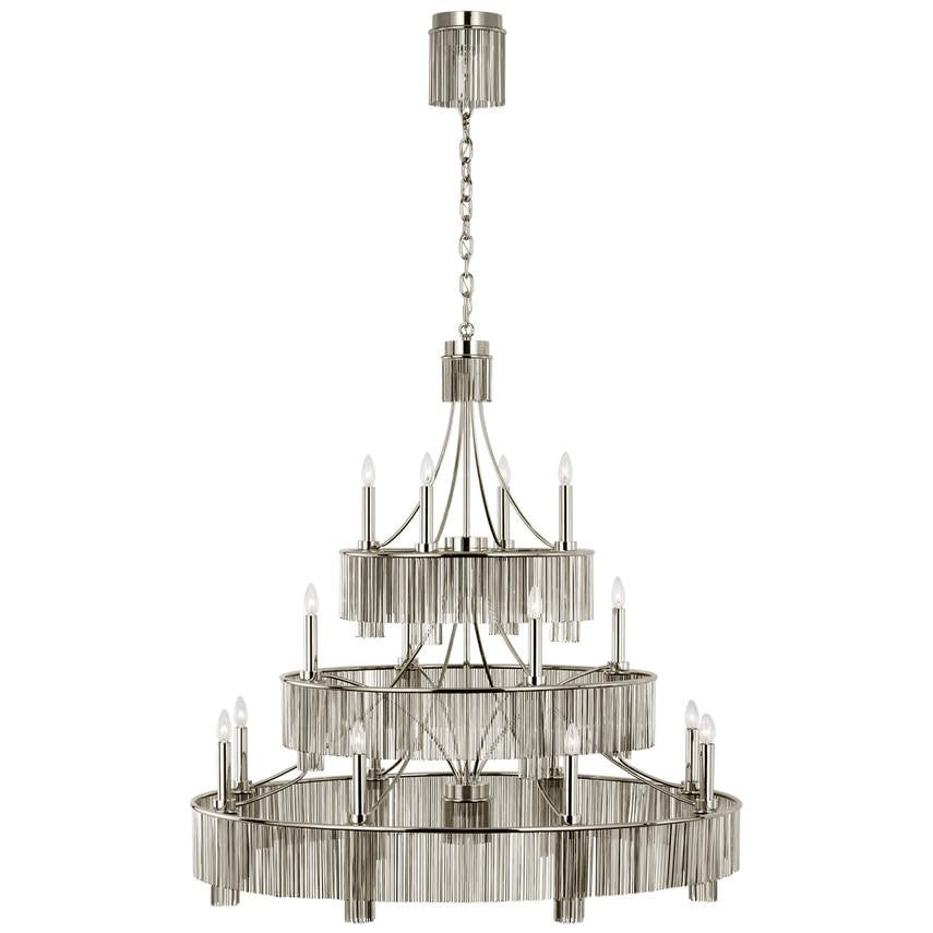 Visual Comfort & Co. Signature Collection Sutton 50" Three Tier Chandelier