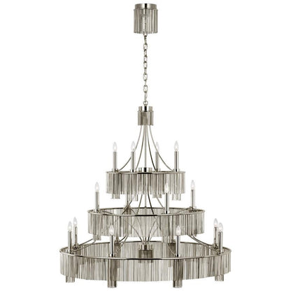 Visual Comfort & Co. Signature Collection Sutton 50" Three Tier Chandelier
