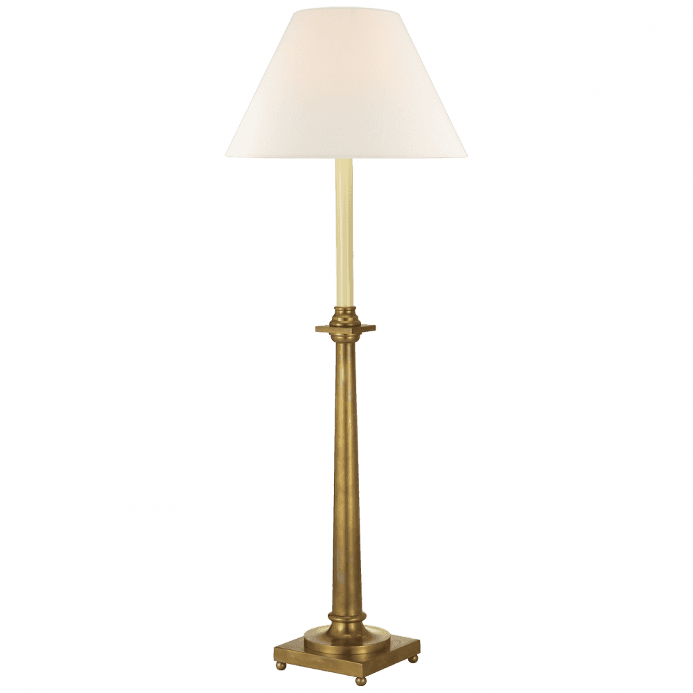 Visual Comfort Signature Swedish Column Buffet Lamp Antique-Burnished Brass