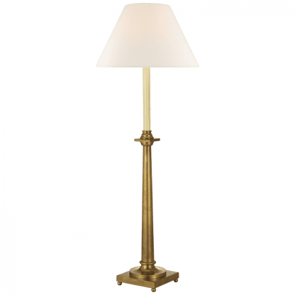 Visual Comfort Signature Swedish Column Buffet Lamp Antique-Burnished Brass