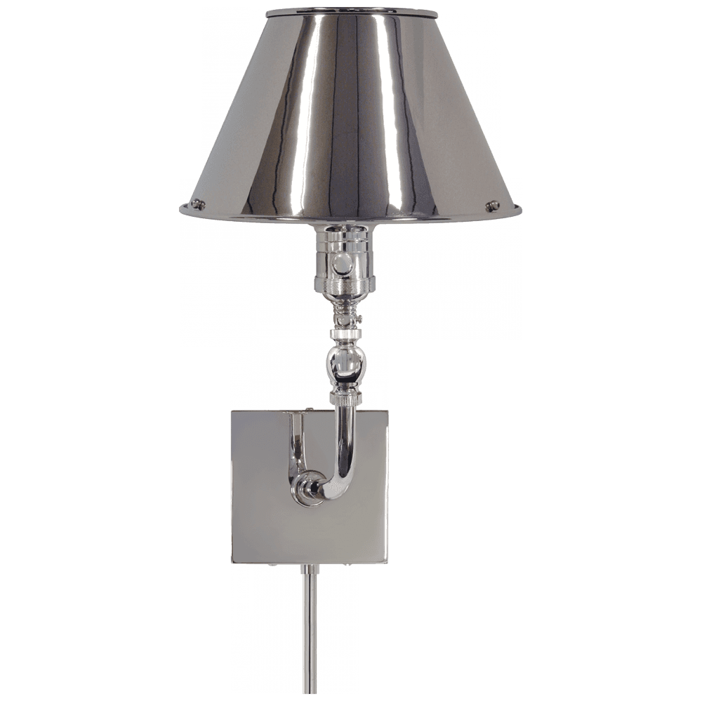 Visual Comfort Signature Swivel Head Wall Sconce With Plug Polished Nickel