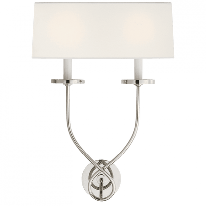 Visual Comfort Signature Symmetric Symmetric Twist Double Sconce Polished Nickel
