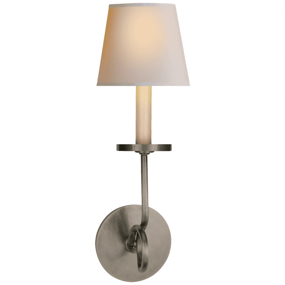 Visual Comfort Signature Symmetric Twist Single Wall Sconce Polished Nickel