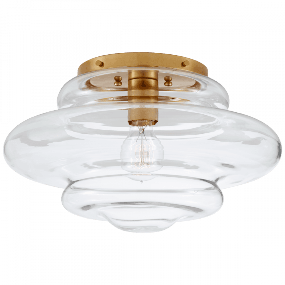 Visual Comfort Signature Tableau Flush Mount Antique-Burnished Brass