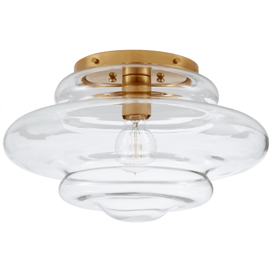 Visual Comfort Signature Tableau Flush Mount Antique-Burnished Brass