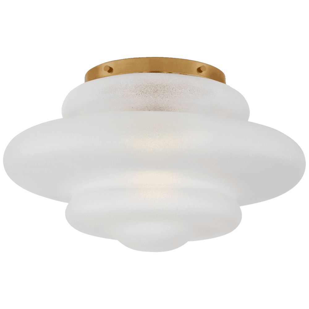 Visual Comfort Signature Tableau Flush Mount Antique-Burnished Brass