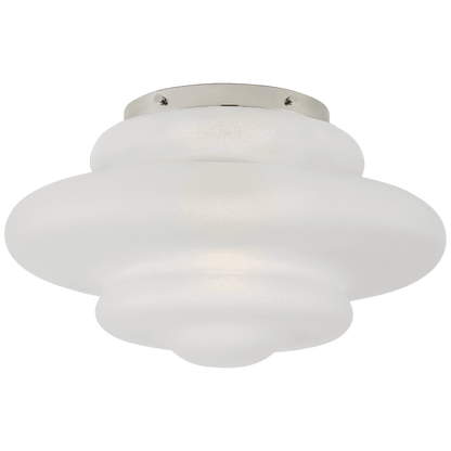 Visual Comfort Signature Tableau Medium Flush Mount Polished Nickel