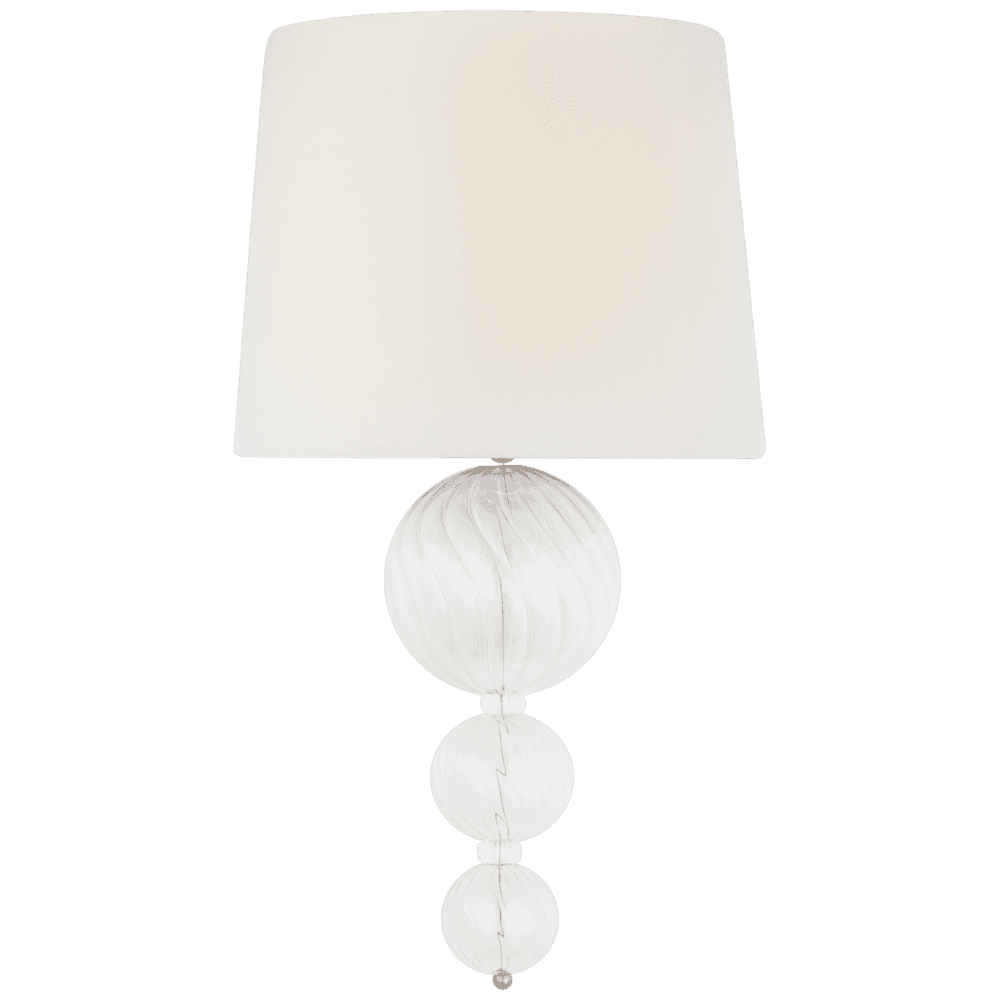 Visual Comfort Signature Talia 18 Burnished Silver Leaf and Clear Swirled Gla