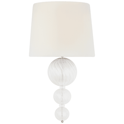 Visual Comfort Signature Talia 18 Burnished Silver Leaf and Clear Swirled Gla
