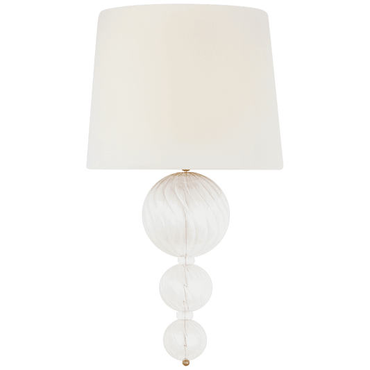 Visual Comfort Signature Talia 18 Gild and Clear Swirled Glass