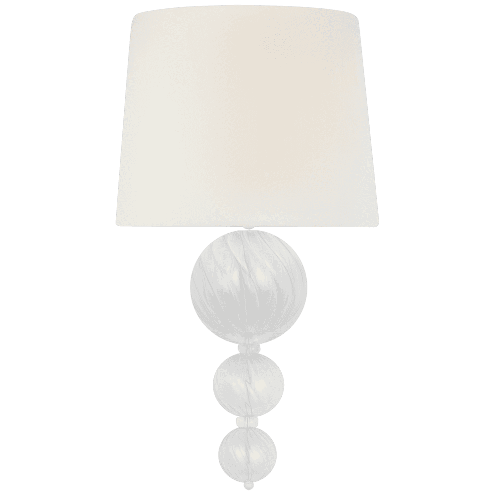 Visual Comfort Signature Talia 18 Plaster White and Clear Swirled Glass