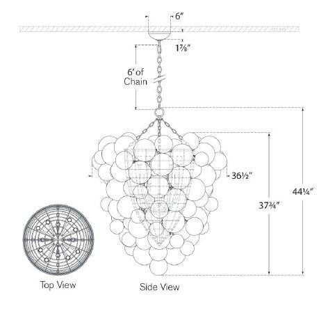 Visual Comfort Signature Talia Grande Entry Chandelier Plaster White