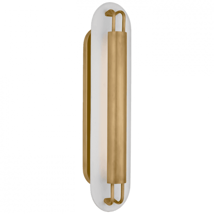 Visual Comfort Signature Teline 24 Antique-Burnished Brass and Matte White