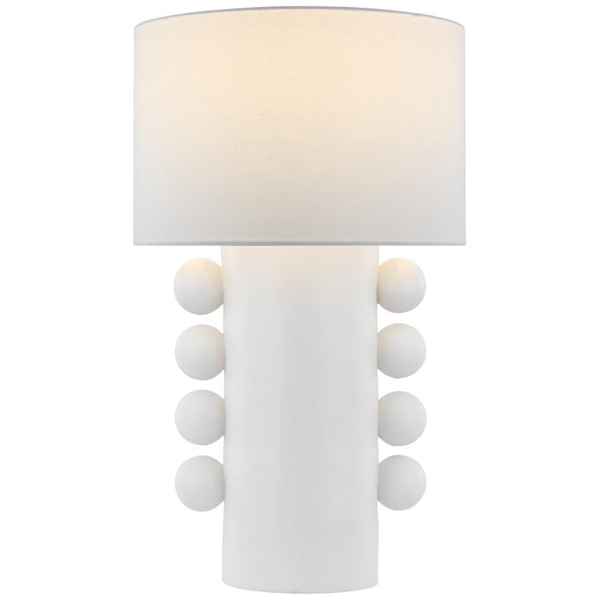 Visual Comfort Signature Tiglia Tall Cordless Table Lamp Plaster White
