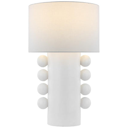 Visual Comfort Signature Tiglia Tall Cordless Table Lamp Plaster White