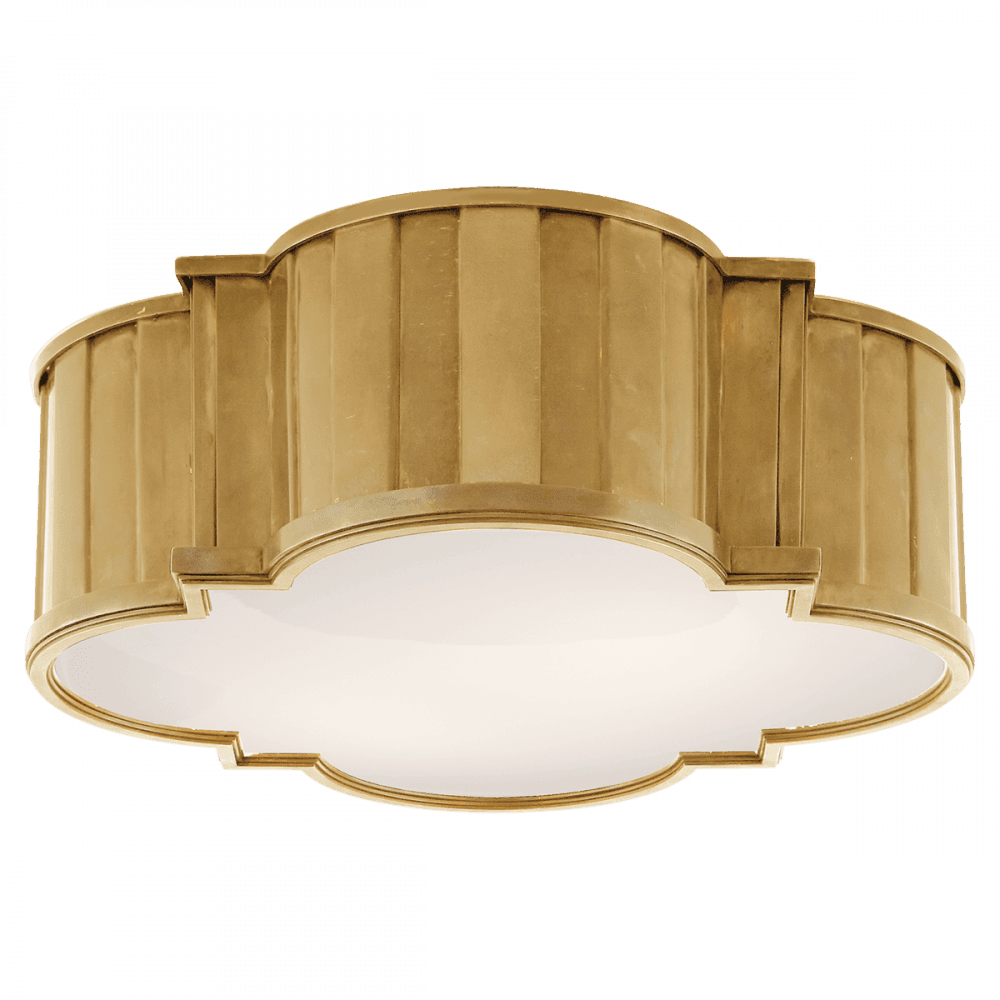 Visual Comfort Signature Tilden Flush Mount Hand-Rubbed Antique Brass
