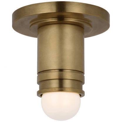 Visual Comfort Signature Top Mini Monopoint Flush Mount Hand-Rubbed Antique Brass