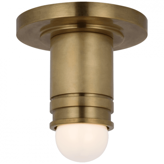 Visual Comfort Signature Top Mini Monopoint Flush Mount Hand-Rubbed Antique Brass