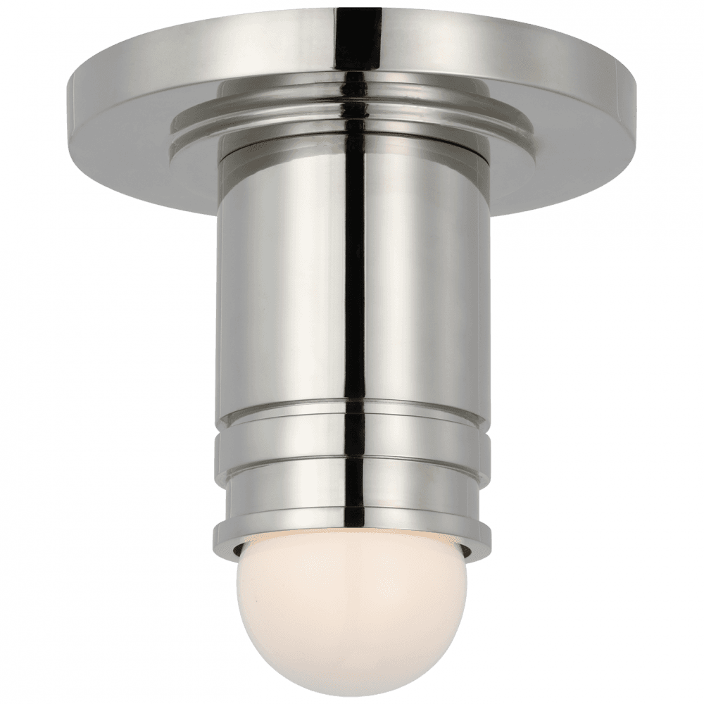 Visual Comfort Signature Top Mini Monopoint Flush Mount Polished Nickel