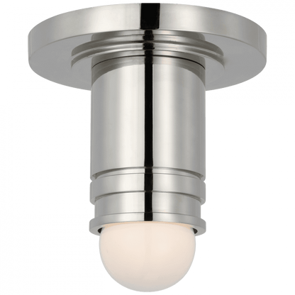 Visual Comfort Signature Top Mini Monopoint Flush Mount Polished Nickel