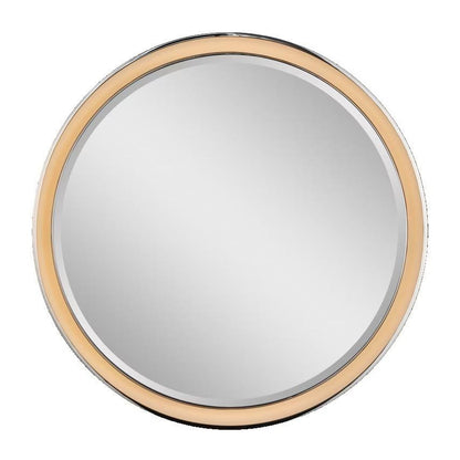 Visual Comfort & Co. Signature Collection Tricia 30" Illuminated Round Mirror, Visual Comfort & Co. Signature Collection TOB 2961WHT/PN N1X7C