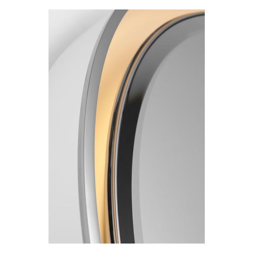 Visual Comfort & Co. Signature Collection Tricia 30" Illuminated Round Mirror, Visual Comfort & Co. Signature Collection TOB 2961WHT/PN N1X7C