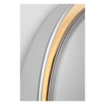 Visual Comfort & Co. Signature Collection Tricia 30" Illuminated Round Mirror, Visual Comfort & Co. Signature Collection TOB 2961WHT/PN N1X7C