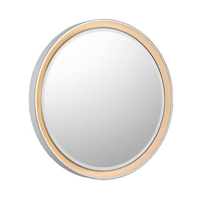 Visual Comfort & Co. Signature Collection Tricia 30" Illuminated Round Mirror, Visual Comfort & Co. Signature Collection TOB 2961WHT/PN N1X7C