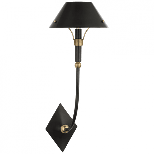 Visual Comfort Signature Turlington Large Sconce Bronze and Hand-Rubbed Antique Brass