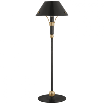 Visual Comfort Signature Turlington Medium Table Lamp Bronze and Hand-Rubbed Antique Brass